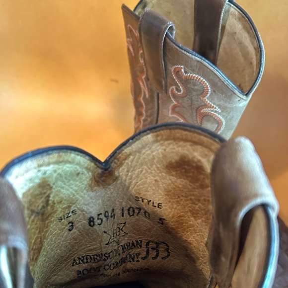 HORSE POWER' ANDERSON CROCODILE PRINT WESTERN BOOTS - SQUARE TOE - Picture 3 of 7